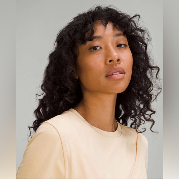 NWT Lululemon Cotton Wrap Front T-Shirt Dress Prosecco Size 4 - Picture 5 of 10